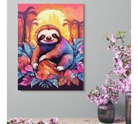 ERSTSNCK Wall Decor For Living Room Large Canvas Wall Art For Bedroom Modern Office Pictures Wall Artwork Jungle Sloth Landscape Paintings Canvas Art Prints Home Decorations 12x16inch(30x41cm)