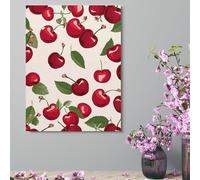 ERSTSNCK Wall Decor For Living Room Large Canvas Wall Art For Bedroom Modern Office Pictures Wall Artwork Red Cherry Pattern Landscape Paintings Canvas Art Prints Home Decorations 18x24inch(46x61cm)