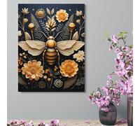 ERSTSNCK Wall Decor For Living Room Large Canvas Wall Art For Bedroom Modern Office Pictures Wall Artwork Golden Bee Landscape Paintings Canvas Art Prints Home Decorations 12x16inch(30x41cm)