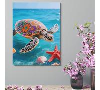ERSTSNCK Wall Decor For Living Room Large Canvas Wall Art For Bedroom Modern Office Pictures Wall Artwork Boho Sea Turtle Landscape Paintings Canvas Art Prints Home Decorations 18x24inch(46x61cm)