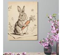 ERSTSNCK Wall Decor For Living Room Large Canvas Wall Art For Bedroom Modern Office Pictures Wall Artwork Vintage Rabbit Landscape Paintings Canvas Art Prints Home Decorations 18x24inch(46x61cm)