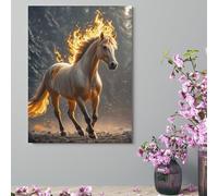 ERSTSNCK Wall Decor For Living Room Large Canvas Wall Art For Bedroom Modern Office Pictures Wall Artwork Flame Horse Landscape Paintings Canvas Art Prints Home Decorations 18x24inch(46x61cm)