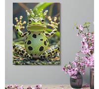 ERSTSNCK Wall Decor For Living Room Large Canvas Wall Art For Bedroom Modern Office Pictures Wall Artwork Crown Frog Landscape Paintings Canvas Art Prints Home Decorations 12x16inch(30x41cm)