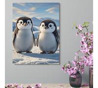 ERSTSNCK Wall Decor For Living Room Large Canvas Wall Art For Bedroom Modern Office Pictures Wall Artwork Cute Penguins Landscape Paintings Canvas Art Prints Home Decorations 18x24inch(46x61cm)