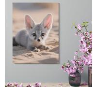 ERSTSNCK Wall Decor For Living Room Large Canvas Wall Art For Bedroom Modern Office Pictures Wall Artwork Fennec Fox Landscape Paintings Canvas Art Prints Home Decorations 12x16inch(30x41cm)