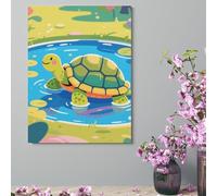 ERSTSNCK Wall Decor For Living Room Large Canvas Wall Art For Bedroom Modern Office Pictures Wall Artwork Turtle Landscape Paintings Canvas Art Prints Home Decorations 12x16inch(30x41cm)
