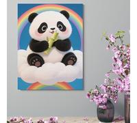 ERSTSNCK Wall Decor For Living Room Large Canvas Wall Art For Bedroom Modern Office Pictures Wall Artwork Cloud Rainbow Panda Landscape Paintings Canvas Art Prints Home Decorations 18x24inch(46x61cm)
