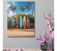 ERSTSNCK Wall Decor For Living Room Large Canvas Wall Art For Bedroom Modern Office Pictures Wall Artwork Surf's Up Surfboard Landscape Paintings Canvas Art Prints Home Decorations 12x16inch(30x41cm)