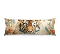 ERSTSNCK Watercolor Tiger Pattern Body Pillow Pillowcase 20"x54" Lumbar Throw Pillow Covers with Hidden Zipper Breathable & Cozy Full Long Bodypillow Case Cover for Sleeping Bedroom Couch Sofa Decor