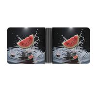 ERSTSNCK Watermelon Slice Wallet for Men Bifold Rfid Blocking Slim Money Clip Front Pocket Wallet Card Holder