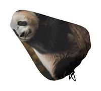 ERSTSNCK Waterproof Bike Seat Cover with Drawstring -Animals on Tree Universal Exercise Bike Seat Cushion for Men & Women, Comfortable Non-Slip Bicycle Saddle Cover for Road/Mountain Bikes