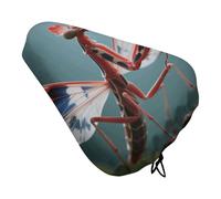 ERSTSNCK Waterproof Bike Seat Cover with Drawstring -Devil's Flower Mantis Universal Exercise Bike Seat Cushion for Men & Women, Comfortable Non-Slip Bicycle Saddle Cover for Road/Mountain Bikes