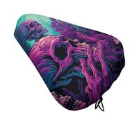 ERSTSNCK Waterproof Bike Seat Cover with Drawstring -Human Hands and Bones Universal Exercise Bike Seat Cushion for Men & Women, Comfortable Non-Slip Bicycle Saddle Cover for Road/Mountain Bikes
