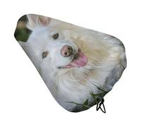ERSTSNCK Waterproof Bike Seat Cover with Drawstring -Lying on The Grass Universal Exercise Bike Seat Cushion for Men & Women, Comfortable Non-Slip Bicycle Saddle Cover for Road/Mountain Bikes