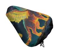 ERSTSNCK Waterproof Bike Seat Cover with Drawstring -Strange Creature Universal Exercise Bike Seat Cushion for Men & Women, Comfortable Non-Slip Bicycle Saddle Cover for Road/Mountain Bikes