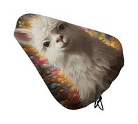 ERSTSNCK Waterproof Bike Seat Cover with Drawstring -White Camel Universal Exercise Bike Seat Cushion for Men & Women, Comfortable Non-Slip Bicycle Saddle Cover for Road/Mountain Bikes