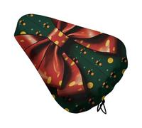 ERSTSNCK Waterproof Bike Seat Cover with Drawstring -Wrapping Paper with Bow Universal Exercise Bike Seat Cushion for Men & Women, Comfortable Non-Slip Bicycle Saddle Cover for Road/Mountain Bikes