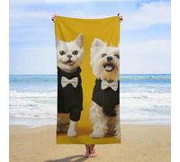 ERSTSNCK Wearing A Black Sweater Beach Towel Oversized 31" X 63" Absorbent Towels Quick Dry Pool Towel Lightweight Bath Towels Sandproof Beach Blanket for Gym Swimming Sports Travel Gifts