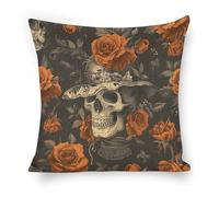 ERSTSNCK Wearing A Hat Pillow Covers 18"x18" Linen Throw Pillow Covers - Double Sided Decorative Square Cushion Cases for Sofa, Bed, Chair (No Insert Included)