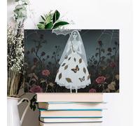 ERSTSNCK Wedding Ghost Bride Wall Decor For Living Room Large Canvas Wall Art For Bedroom Modern Office Pictures Wall Artwork Landscape Paintings Canvas Art Prints Home Decorations 12x08inch(30x20cm)