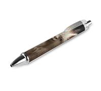 ERSTSNCK White Camel Black Ballpoint Pens Fine Point (0.5mm) Black Ink Pen Retractable Ball Point Pens with Comfortable Full Grip for Journaling, And Office Writing Ideal 1 PCS