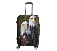 ERSTSNCK White Head Eagle Luggage Suitcase Covers Elastic Washable Cute Luggage Protector Travel Suitcase Protective Cover For Adult (Fit 19-32 Inch Luggages) X-Large, white, L, White Head Eagle