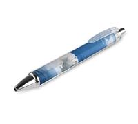 ERSTSNCK White Polar Bear on Ice Black Ballpoint Pens Fine Point (0.5mm) Black Ink Pen Retractable Ball Point Pens with Comfortable Full Grip for Journaling, And Office Writing Ideal 1 PCS