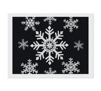 ERSTSNCK White Snowflake Diamond Painting Kits for Adults 12"x16" 5D Diamond Art Kits for Beginners DIY Full Drill Round Diamonds Gem Art Crafts Painting for Home Wall Decor