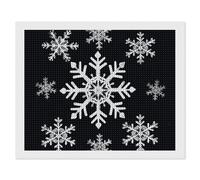 ERSTSNCK White Snowflake Diamond Painting Kits for Adults 16"x20" 5D Diamond Art Kits for Beginners DIY Full Drill Round Diamonds Gem Art Crafts Painting for Home Wall Decor