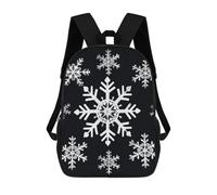 ERSTSNCK White Snowflake Laptop Backpack for Travel Work Cute Bookbag Computer Backpack Casual Daypack
