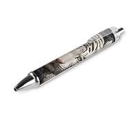 ERSTSNCK White Tiger Photo Puzzle Black Ballpoint Pens Fine Point (0.5mm) Black Ink Pen Retractable Ball Point Pens with Comfortable Full Grip for Journaling, And Office Writing Ideal 1 PCS