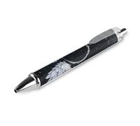 ERSTSNCK White Wings with Halo Black Ballpoint Pens Fine Point (0.5mm) Black Ink Pen Retractable Ball Point Pens with Comfortable Full Grip for Journaling, And Office Writing Ideal 1 PCS