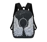 ERSTSNCK White Wings with Halo Laptop Backpack for Travel Work Cute Bookbag Computer Backpack Casual Daypack