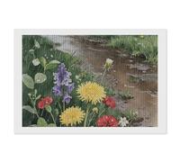 ERSTSNCK Wildflowers Daisy Diamond Painting Kits for Adults 8"x12" 5D Diamond Art Kits for Beginners DIY Full Drill Round Diamonds Gem Art Crafts Painting for Home Wall Decor