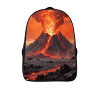 ERSTSNCK Winter Plum Grove Laptop Backpack for Travel Work, 16In Cute Bookbag, Computer Backpack, Casual Daypack, Volcano Wonder, 40x28x16cm