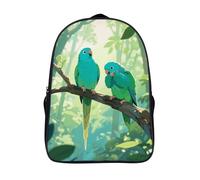 ERSTSNCK Winter Plum Grove Laptop Backpack for Travel Work, 16In Cute Bookbag, Computer Backpack, Casual Daypack, Two Parakeets, 40x28x16cm