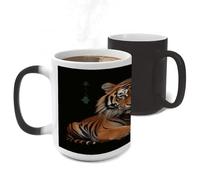ERSTSNCK With Tiger And Paws Color Changing Mug Heat Changing Coffee Mug Funny Magic Cup Heat Sensitive Travel Mugs Novelty Coffee Cups Personalized Customized Gift for Men Women 11 Oz