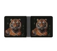 ERSTSNCK With Tiger And Paws Wallet for Men Bifold Rfid Blocking Slim Money Clip Front Pocket Wallet Card Holder