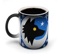 ERSTSNCK Wolf Moon Totem Color Changing Mug 11 Oz Heat Changing Coffee Mugs Funny Magic Cup Heat Sensitive Ceramics Mug Novelty Coffee Cups Personalized Customized Gift Idea for Men & Women