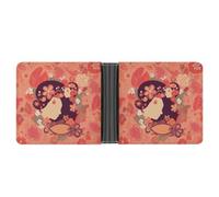 ERSTSNCK Women's Day Greeting Card Wallet for Men Bifold Rfid Blocking Slim Money Clip Front Pocket Wallet Card Holder