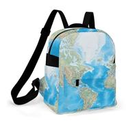 ERSTSNCK World Map Small Backpack for Women Mini Backpack Purse Travel Fashion Roomy Shoulder Handbag