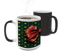 ERSTSNCK Wrapping Paper with Bow Color Changing Mug Heat Changing Coffee Mug Funny Magic Cup Heat Sensitive Travel Mugs Novelty Coffee Cups Personalized Customized Gift for Men Women 11 Oz