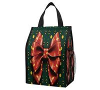 ERSTSNCK Wrapping Paper with Bow Insulated Lunch Bag Leakproof Insulated Cooler Bags Reusable Cooler Tote Foldable Lunchbox for Adult Women Men for Work Travel Picnic