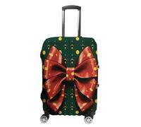 ERSTSNCK Wrapping Paper with Bow Luggage Suitcase Covers Elastic Washable Cute Luggage Protector Travel Suitcase Protective Cover For Adult (Fit 19-32 Inch Luggages) X-Large, white, XL, Wrapping Paper