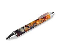 ERSTSNCK Yellow Lion Head Black Ballpoint Pens Fine Point (0.5mm) Black Ink Pen Retractable Ball Point Pens with Comfortable Full Grip for Journaling, And Office Writing Ideal 1 PCS