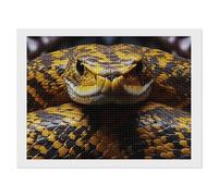 ERSTSNCK Yellow Snake Diamond Painting Kits for Adults 12"x16" 5D Diamond Art Kits for Beginners DIY Full Drill Round Diamonds Gem Art Crafts Painting for Home Wall Decor