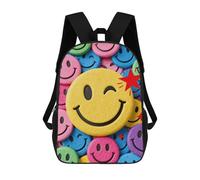 ERSTSNCK Yellow Star Happy Face Laptop Backpack for Travel Work Cute Bookbag Computer Backpack Casual Daypack