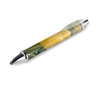 ERSTSNCK Yellow Tulip Black Ballpoint Pens Fine Point (0.5mm) Black Ink Pen Retractable Ball Point Pens with Comfortable Full Grip for Journaling, And Office Writing Ideal 1 PCS