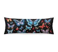 ERSTSNCK Zeeland Butterfly Body Pillow Pillowcase 20"x54" Lumbar Throw Pillow Covers with Hidden Zipper Breathable & Cozy Full Long Bodypillow Case Cover for Sleeping Bedroom Couch Sofa Decor