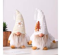 ERSTUME Christmas Gnome Decorations 2 Packs Scandinavian Santa Ornaments Handmade Scandinavian Style Elf Home Decoration Ornaments